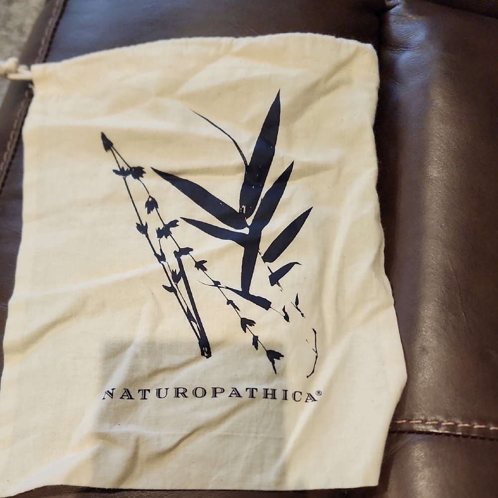 Naturopathica Cream Drawstring Bag